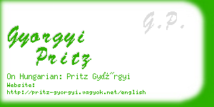 gyorgyi pritz business card